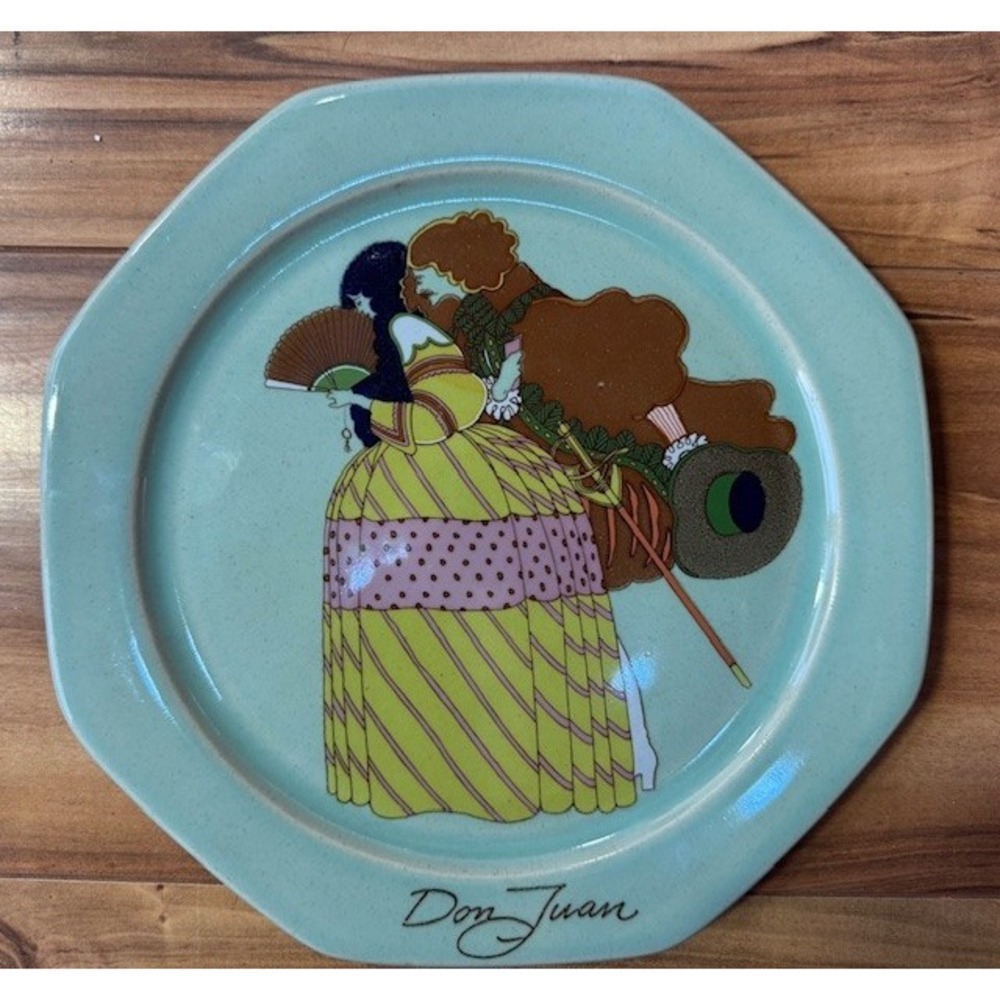 HÖGANÄS KERAMIK SCHWEDEN Don Juan -DESIGN ÅKE ARENHILL Decorative‎ Plate 10"